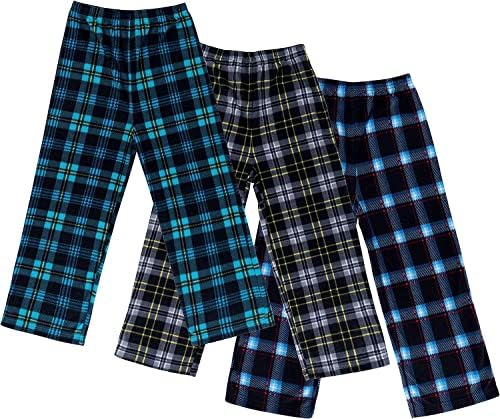 Mad Dog Boys Pajama Plaid Micro Fleece 3PK