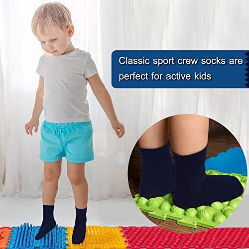 SPTRAMLE Boys Crew Socks Premium Stretch Tech for Growth Activity