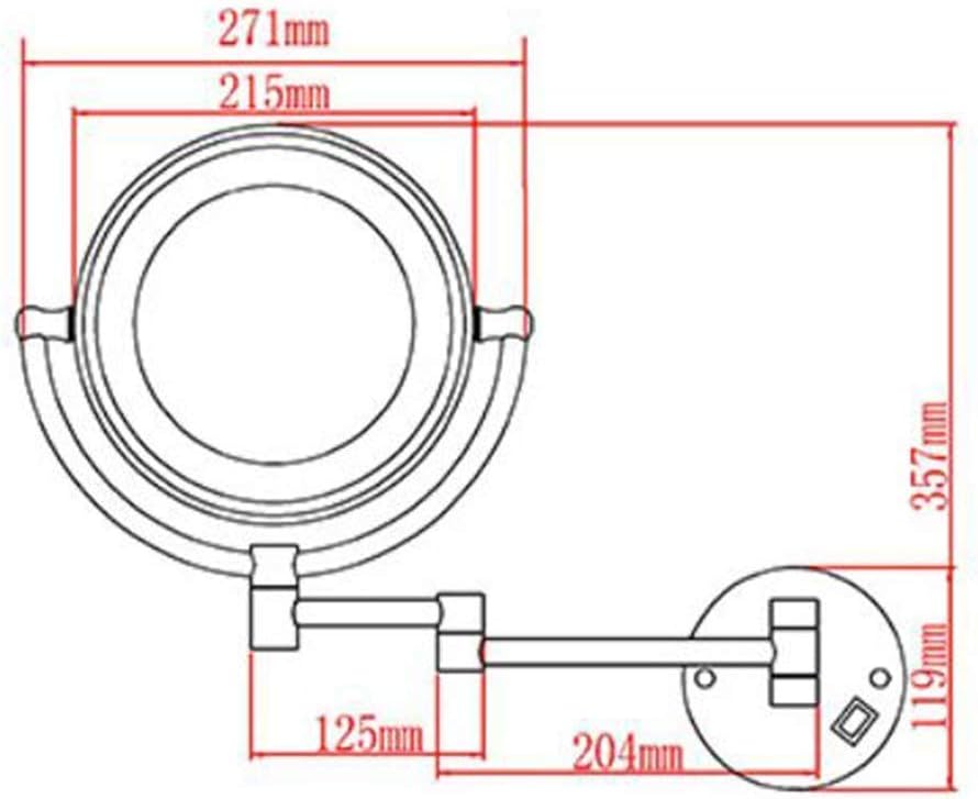 Extendable Vanity-Mounted Makeup Mirror