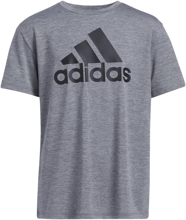 Adidas Boys Short Sleeve Aeroready Performance Logo T-Shirt