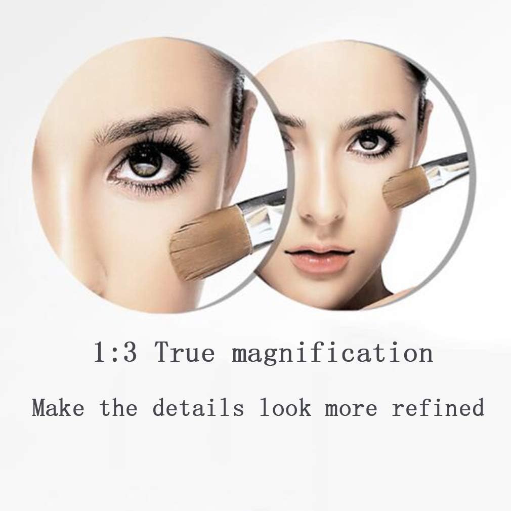 3X Magnification Makeup Vanity Mirror Black