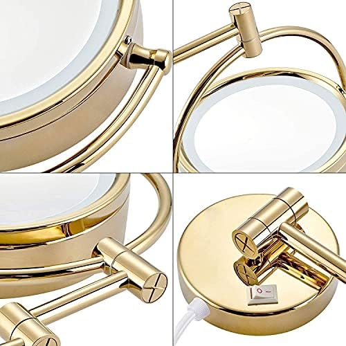 DEIHGE Makeup Mirror Wall Mounted with Led Lights