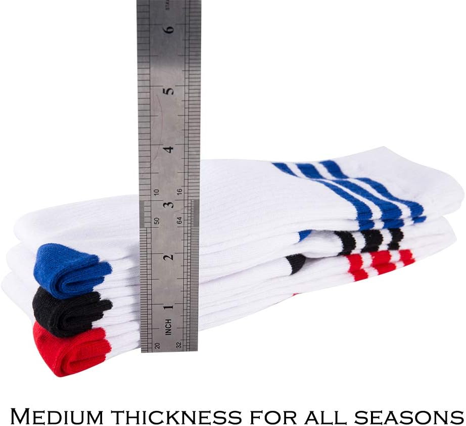 Premium Comfortable Knee High Socks for Boys with Triple Stripes