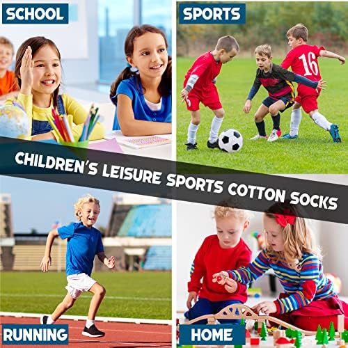 AMENLAN Kids Crew Socks 10 Pair Natural Cotton Classic