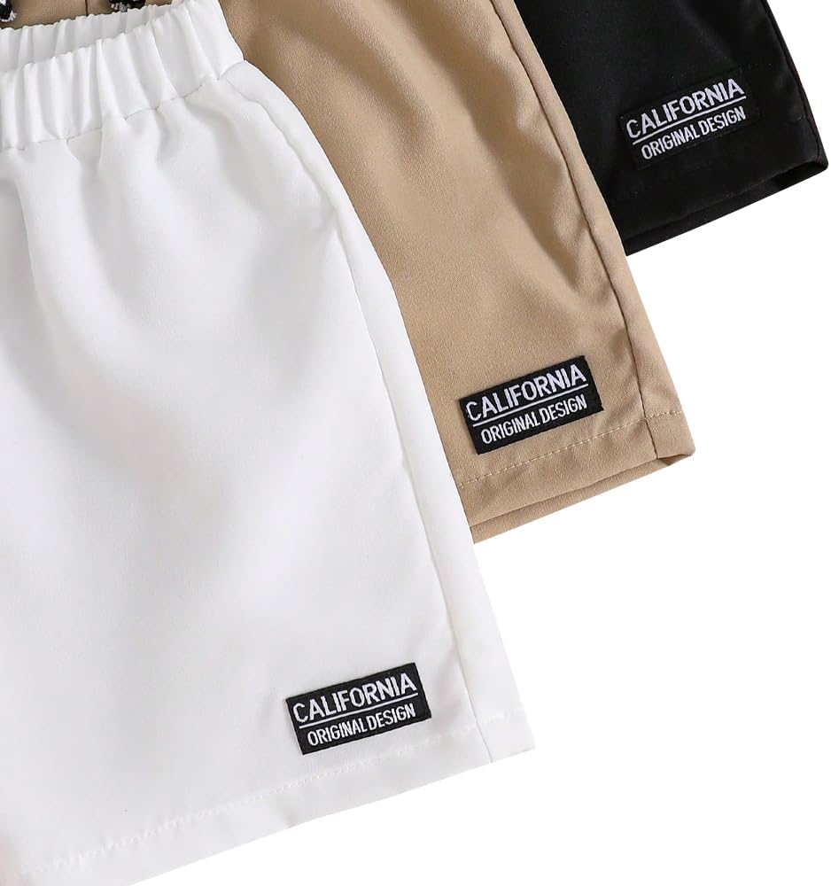 Toddler Boy Shorts 3 Piece Letter Patch Set