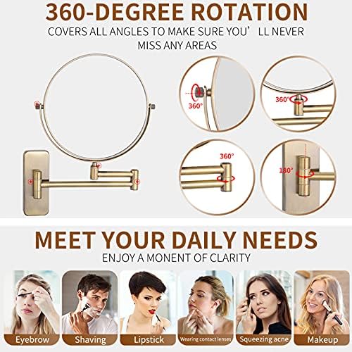 NOVOCE 8 Inch Adjustable Makeup Mirror With 7X Magnification