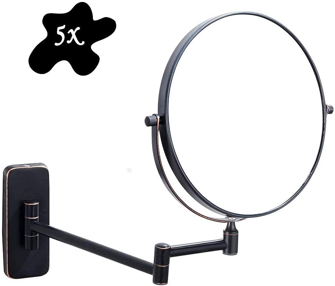 5X Magnifying Wall-Mounted Makeup Mirror with 360 Rotation for Beauty Lovers