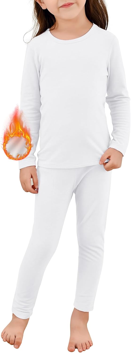 Zando Kids Thermal Underwear Set Base Layer for Toddler Under 6T - Soft Warm