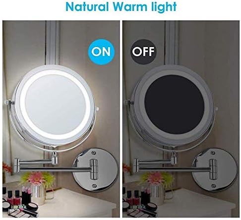 Extendable Vanity-Mounted Makeup Mirror