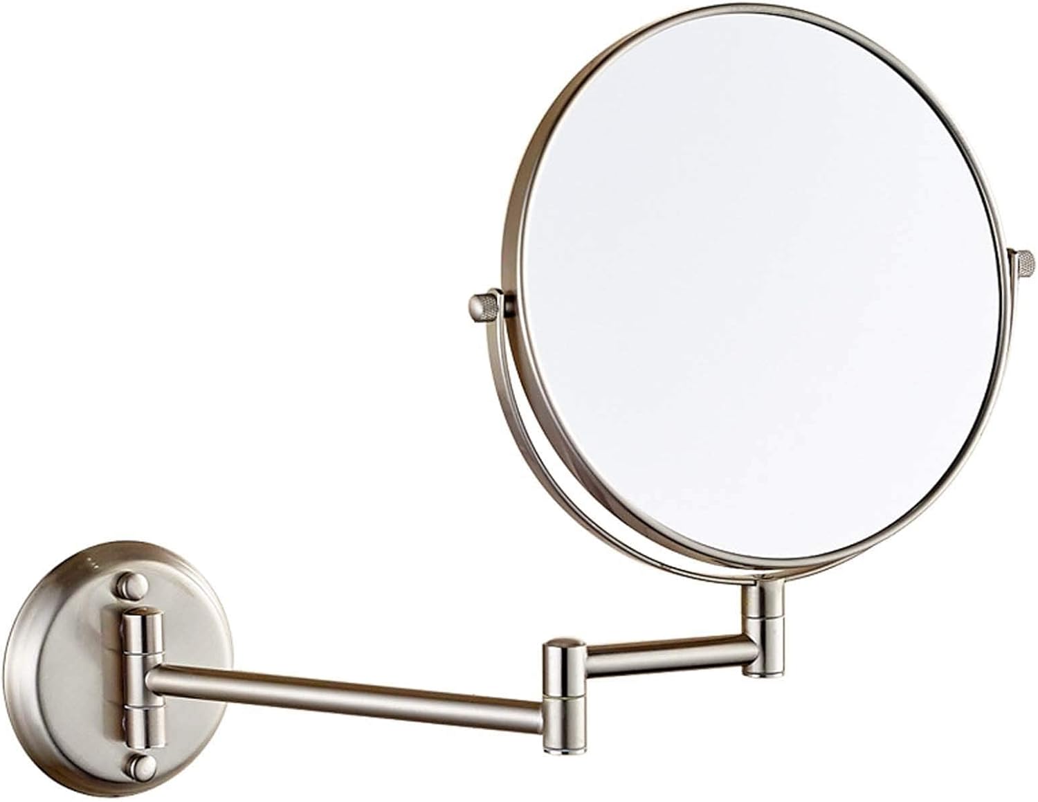 Wall-Mounted Double-Sided Makeup Mirror with 360 Swivel 3x Magnification for Bathroom
