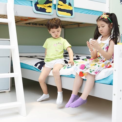 True Comfort No-Show Socks for Toddlers Kids Non-Slip 2-13 Years