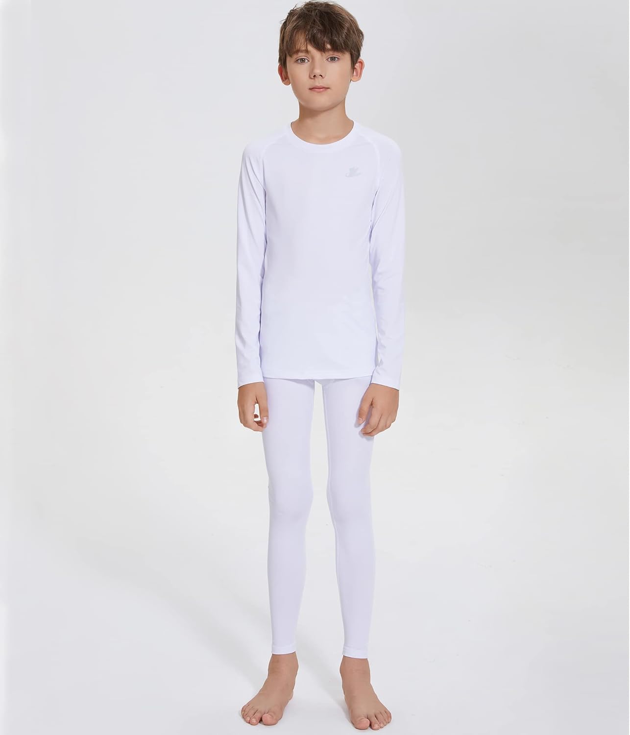 Devoropa Youth Boys Compression Thermal Shirt - Thick Soft for Base Layer Assistance