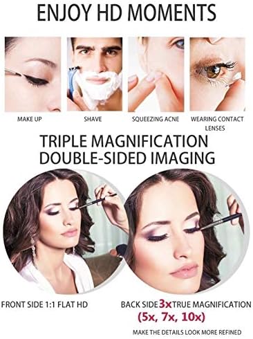 AMHIL Makeup Mirror Wall Mounted 360 Rotate