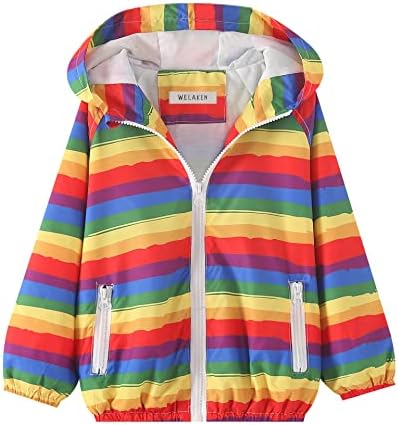 WELAKEN Lightweight Jacket Boys Girls Print Water-Resistant Outreach