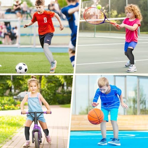 2-Pair Compression Leg Sleeves for Kids Supportive Breathable UV-Proof