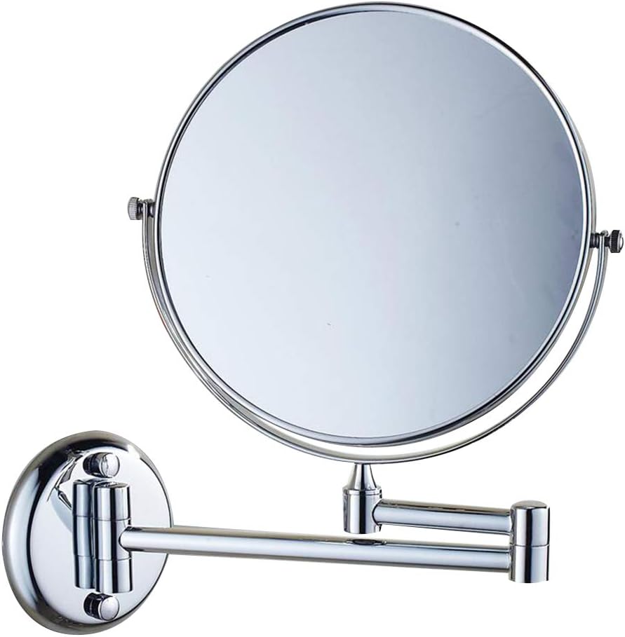 LCARY 3X Magnification Makeup Vanity Mirror Two-Sided Wall-Mounted Vanity Mirror Black
