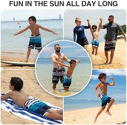 Kanu Surf Boys Reflection Upf 50 Beach Swim Trunk with Quick Dry Microfiber