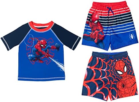 Marvel Spider-Man Pullover and Swim Trunks - Cool Kids Swimwear with UPF Protection