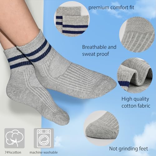 Perfect for Kids Soft Comfortable and Durable Cotton Crew Socks