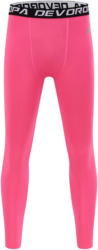 DEVOROPA Youth Boys Compression Leggings Thermal Tights