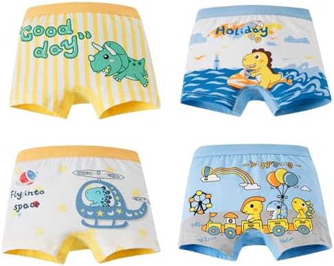 CHUNG Toddler Boys Soft Cotton Boxer Briefs Dinosaur Pattern Pack