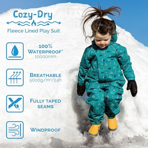 JAN JUL Waterproof Fleece Lined Snow Suit for Kids Lightweight Durable