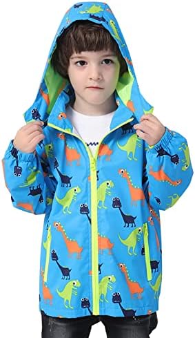 Dinosaur Waterproof Hooded Jacket for Kids