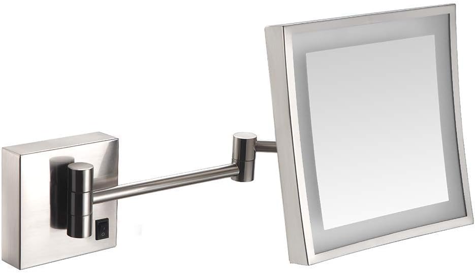 8 Inch LED Light Wall Mount Vanity Mirror with 3X Magnification