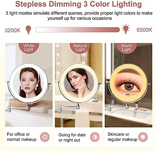 Wall-Mounted Double-Sided Makeup Mirror