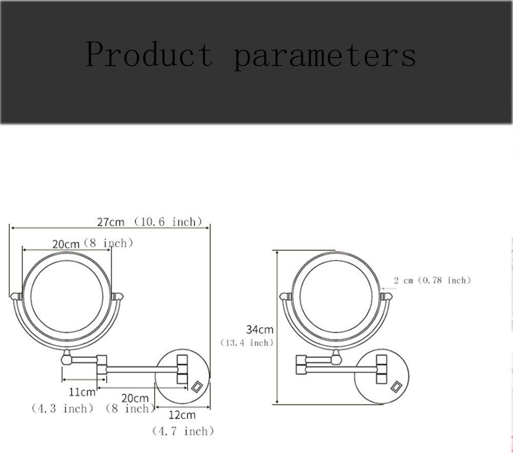 Wall-Mounted Makeup Mirror with Touch Screen