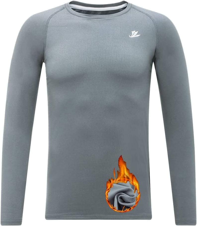 DeVorapa Youth Boys Compression Thermal Fleece Baselayer