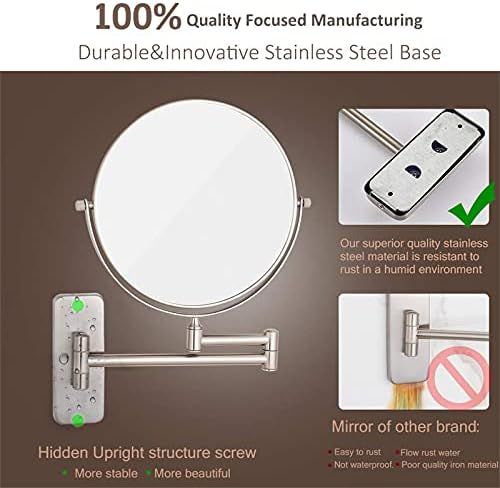 Elegance Precision NOVOCE Double-Sided Shaving Makeup Mirror with 7X Magnification