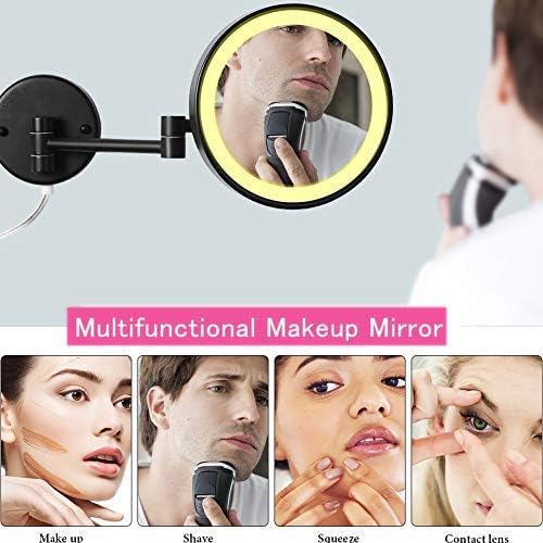Wall-Mounted Makeup Mirror with LED Lights