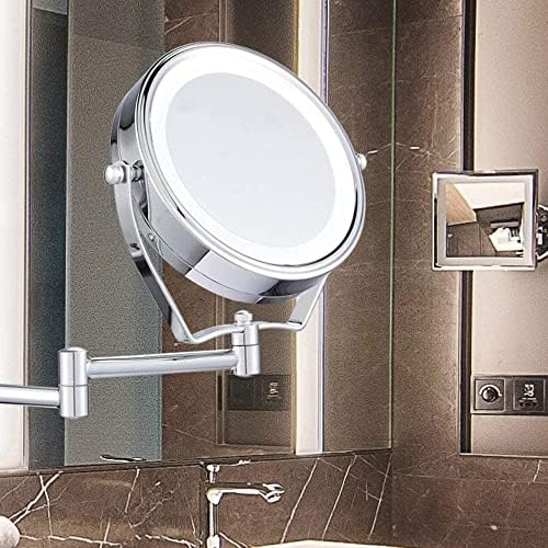 DEIHGE LED Makeup Mirror with 360 Rotating and 5X Magnification
