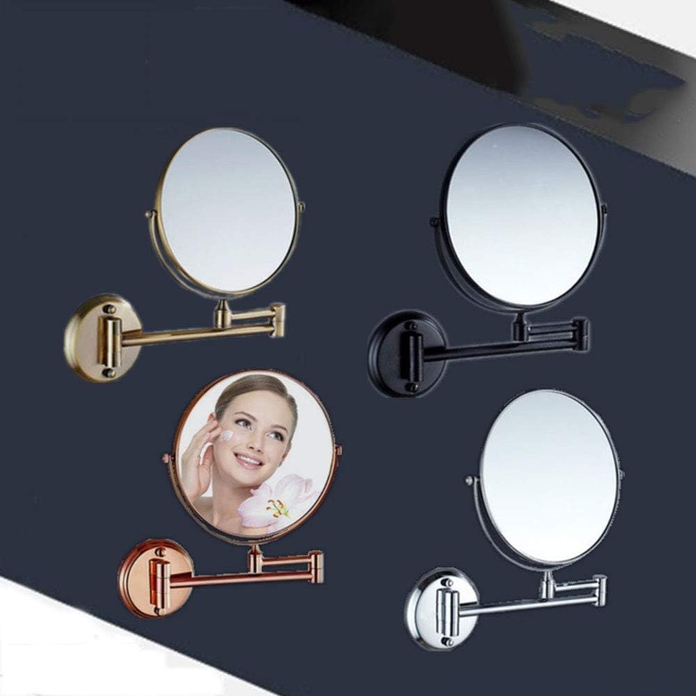 8-Inch Wall-Mounted Double-Sided Makeup Mirror with 3x-10x Magnification