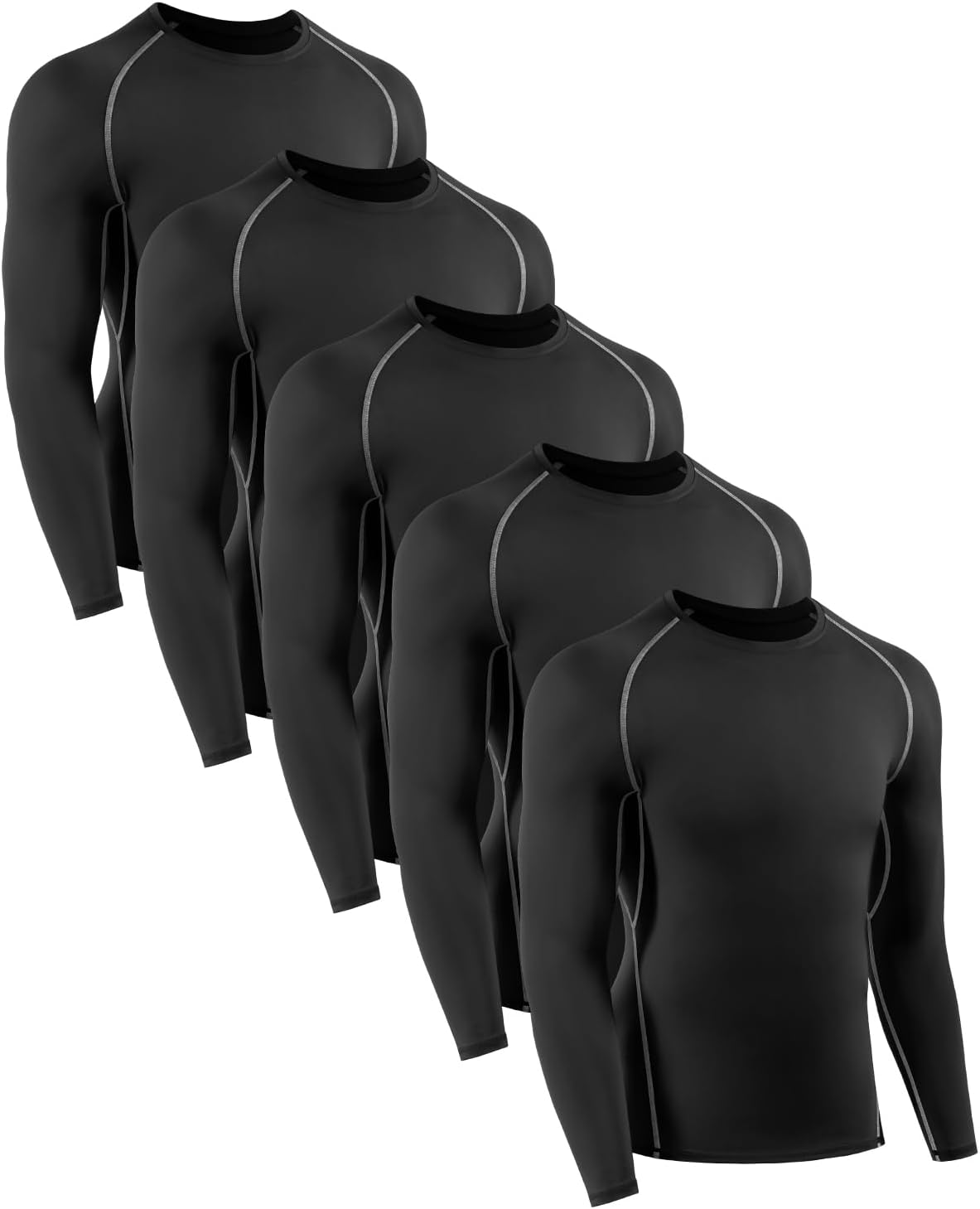 Celfaeree Boys Compression Shirts 45 Pack