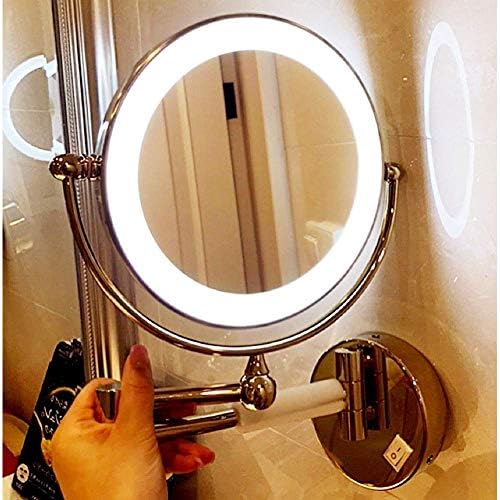 Wall Mounted Makeup Mirror with LED Light and Magnification 1