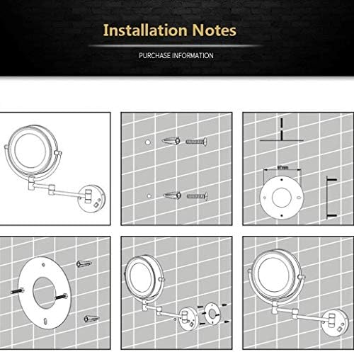 Vanity Mirror Double-Sided LED illuminated 360 Rotate Bathroom