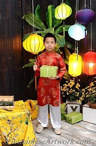 Royal Red Boys Ao Dai Set Traditional Roots2you Boys Set