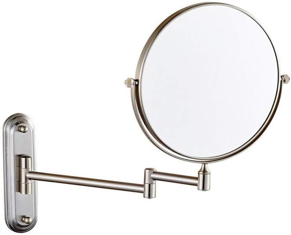 LCARY 6-inch Silver Extendable Swivel Makeup Vanity Mirror