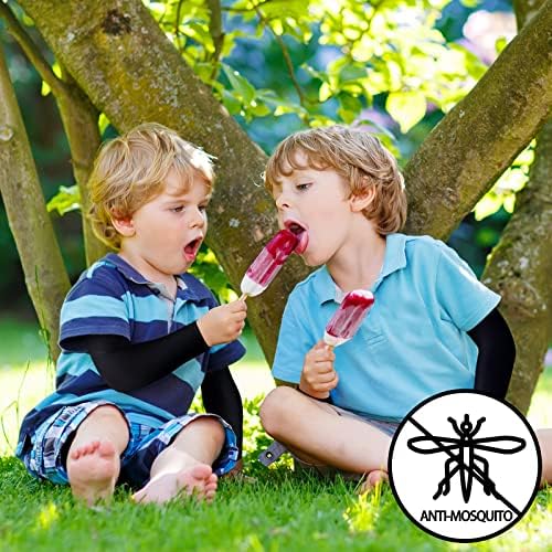 Zhanmai 8 Pairs Breathable Compression Arm Sleeves for Kids