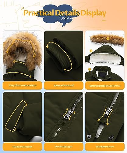 CREATMO US sherpa parka boys winter