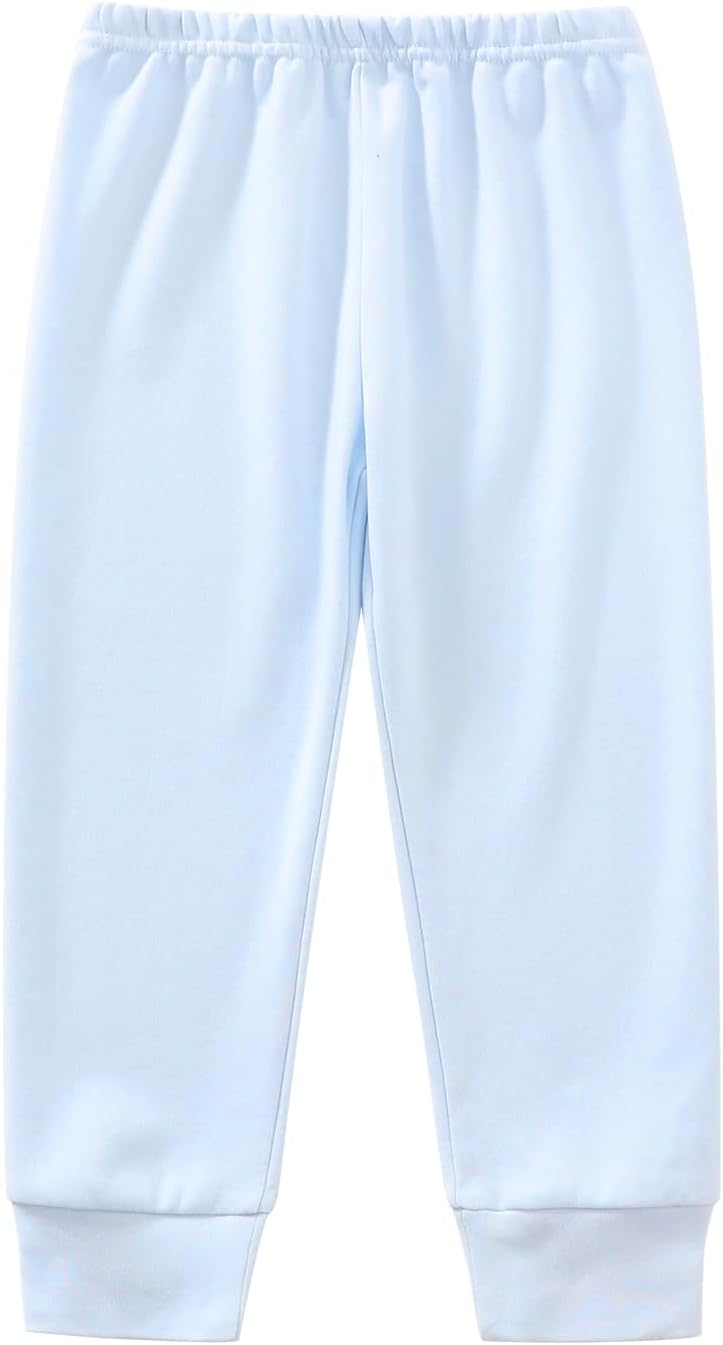 JAMako Boys Cotton Joggers 4-Pack Adorable and Comfortable for Kids