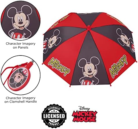 Disney Boys Little Umbrella Poncho Raincoat Set - Perfect for Rainy Days