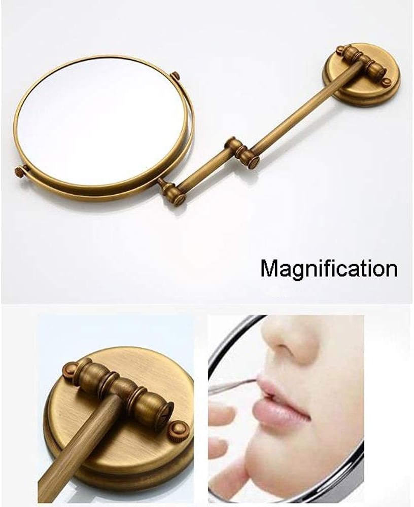 LCARY Wall-Mounted Vanity Mirror Double-Sided 3x Magnifying Beauty Mirror
