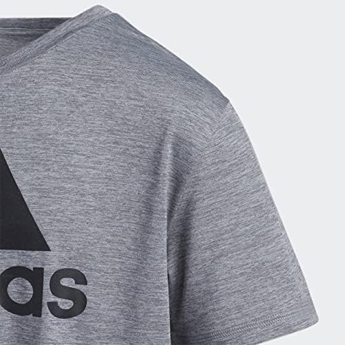 Adidas Boys Short Sleeve Aeroready Performance Logo T-Shirt
