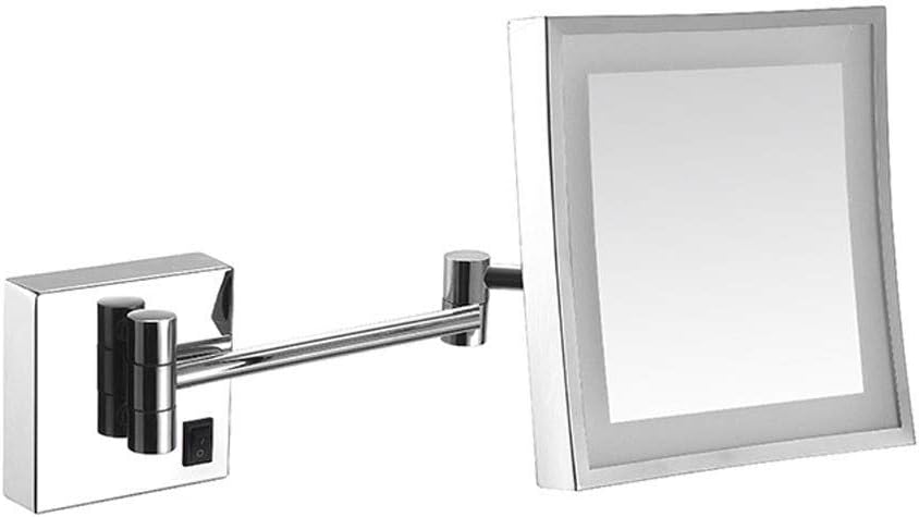 Elegant Wall-Mounted Vanity Mirror with Adjustable Arms and 3X Magnification