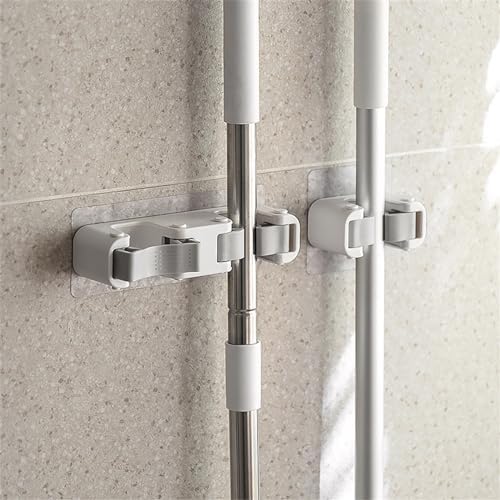 BILIKEYU Non-Punching Soft Adhesive Mop Holder