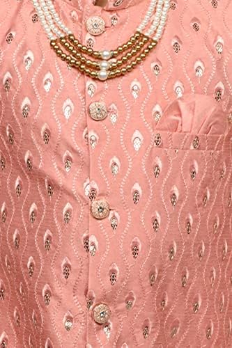 AHHAAAA Silk Blend Kids Party Wear Sherwani Set for Boys