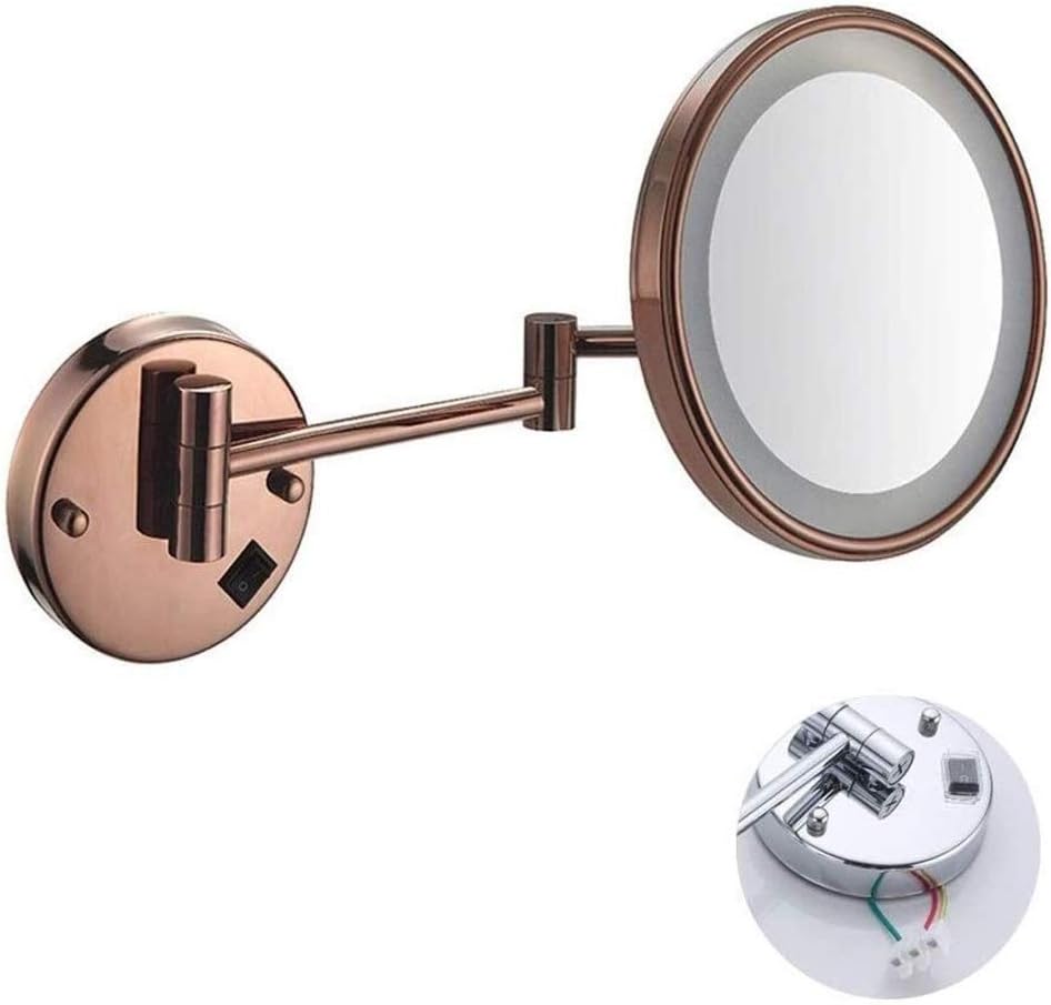 DEIHGE Foldable Vanity Mirror Luxury Chrome